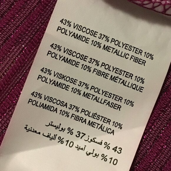 NWT Love & Legend Sparkly Cross Collar Dark Pink Fashion Top - Picture 10 of 15